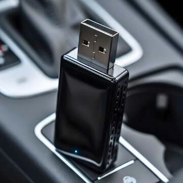 Adaptador Bluetooth Radio Inalámbrico Car Play Android Auto Color Negro