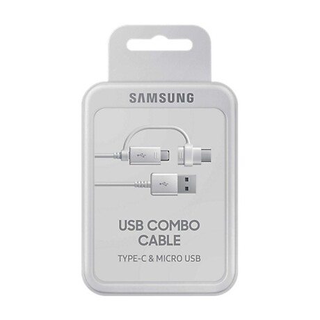 Combo cable usb-c + micro usb samsung Blanco