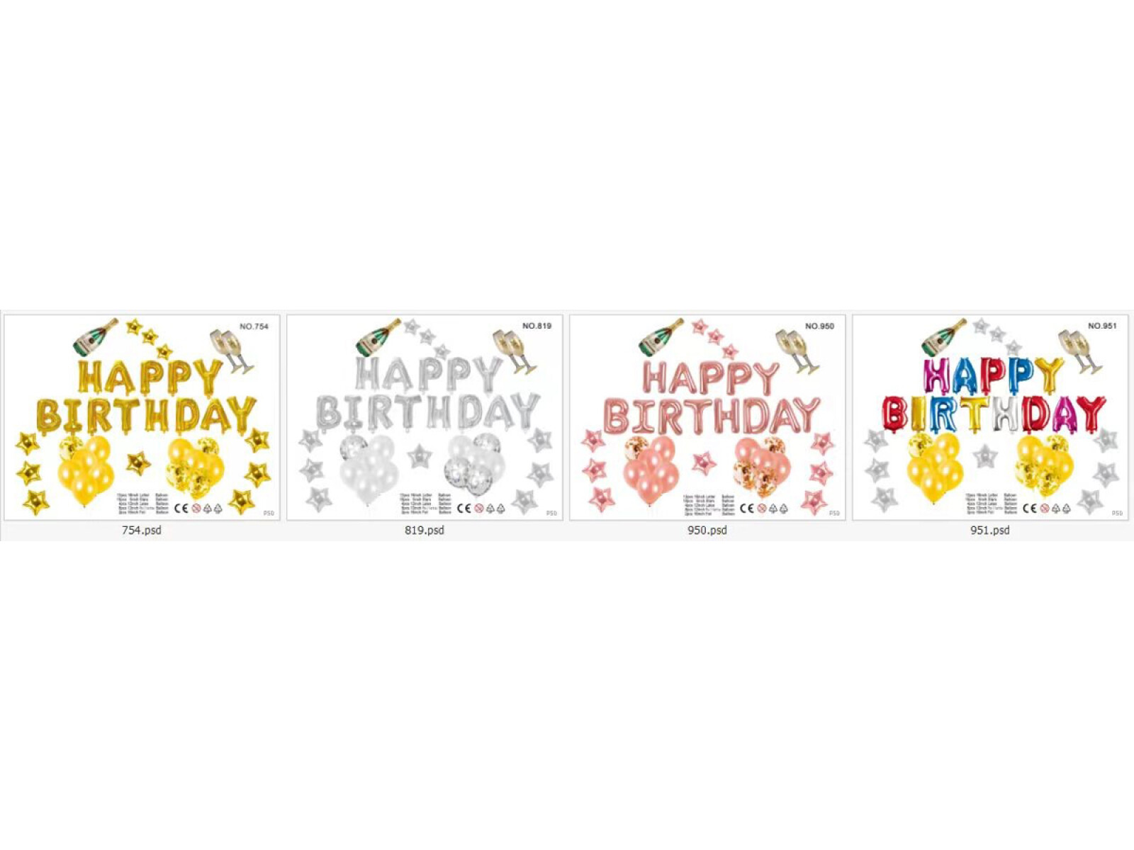JUEGO DE GLOBOS PARA FIESTAS DE CUMPLEAÑOS (37 PIEZAS) 