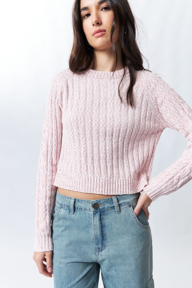 SWEATER ARRIERO Rosa Cuarzo