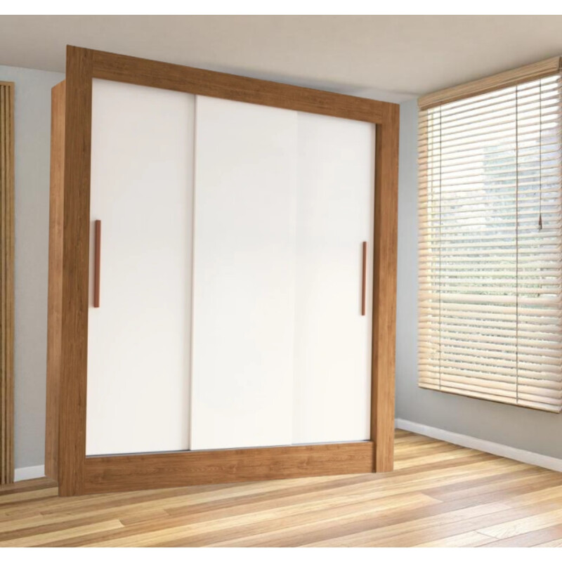 Placard Ropero 3 Puertas Corredizas Dormitorio Marrón