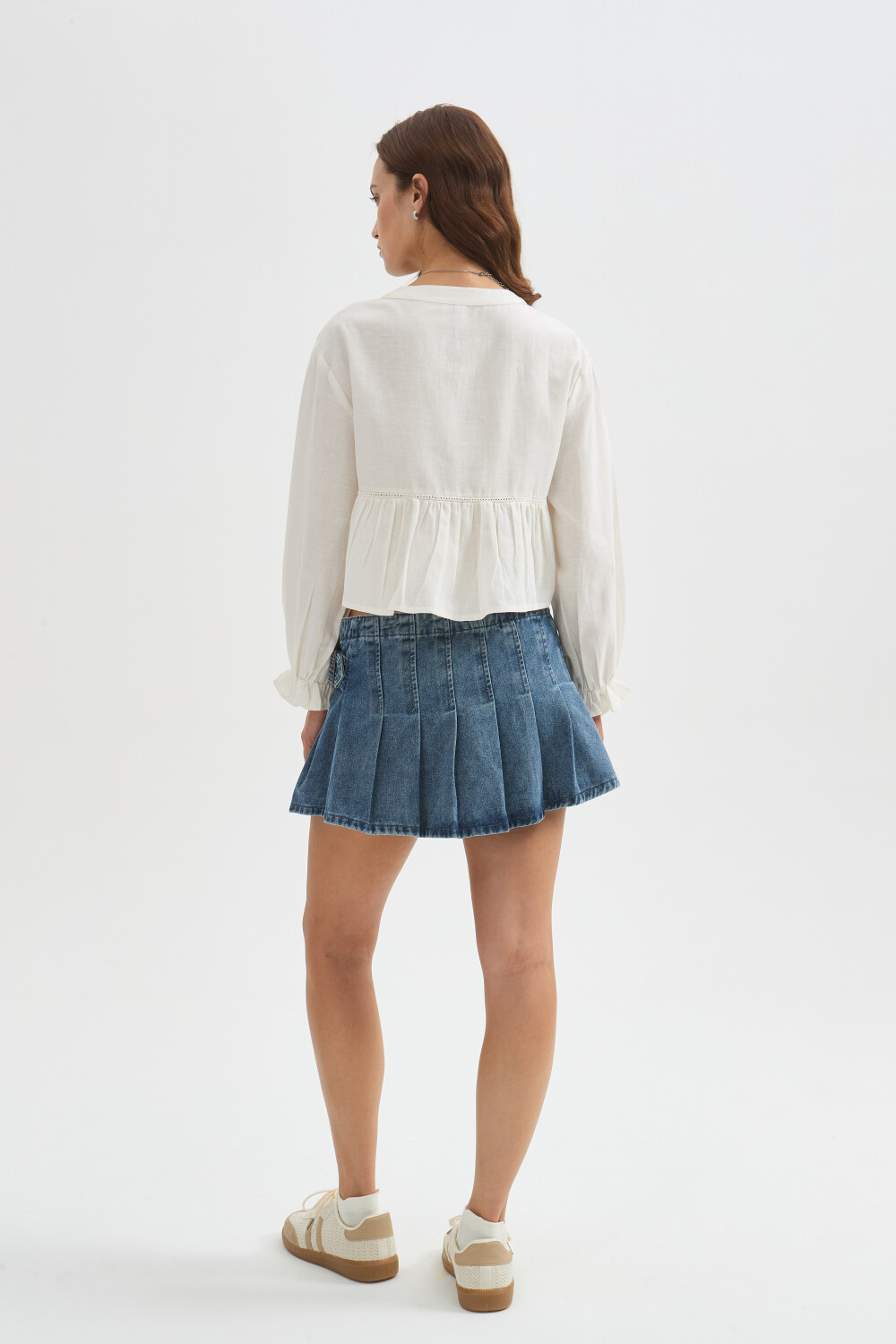 Falda Amet Azul Grisaceo