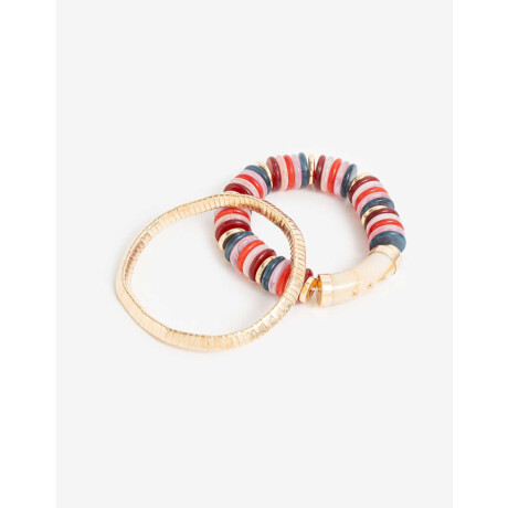 Pulseras Set Beads Dorado