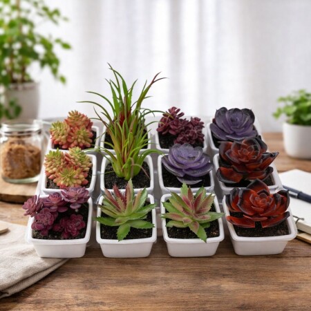 PLANTA ARTIFICIAL CACTUS SUCULENTA EN MACETA PLANTA ARTIFICIAL CACTUS SUCULENTA EN MACETA