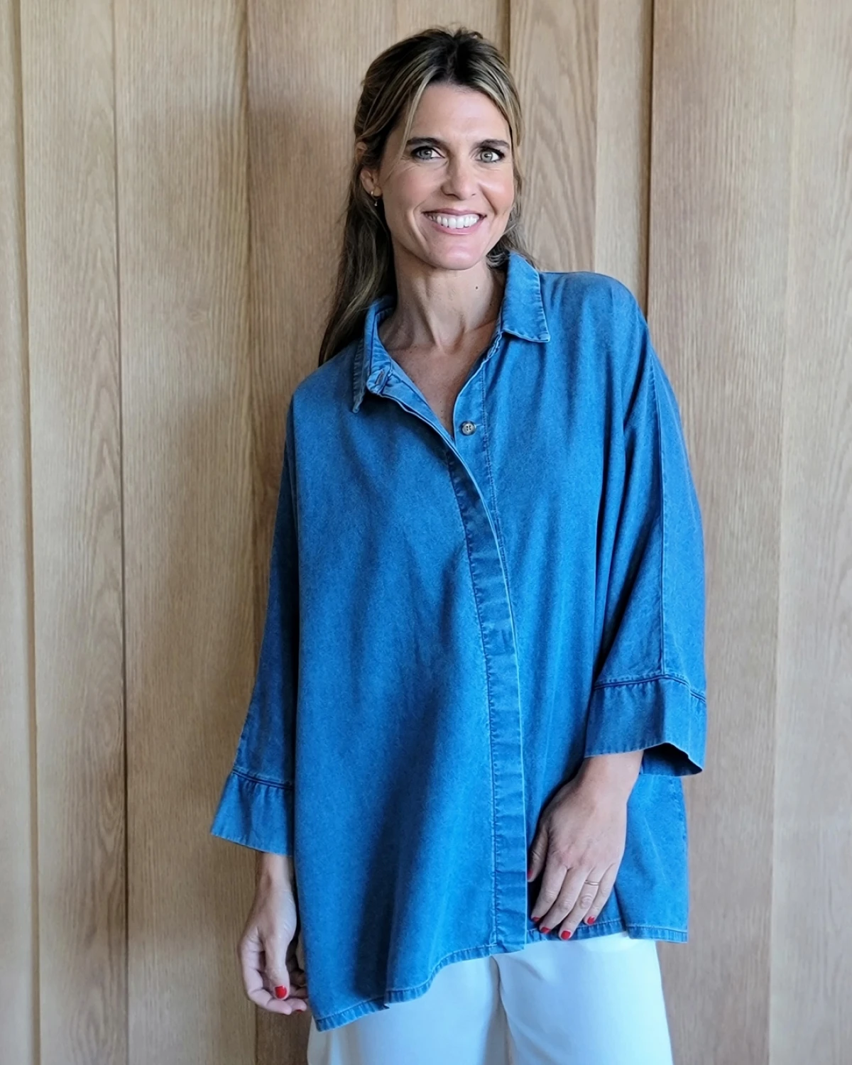 Camisa Tuna azul talle unico