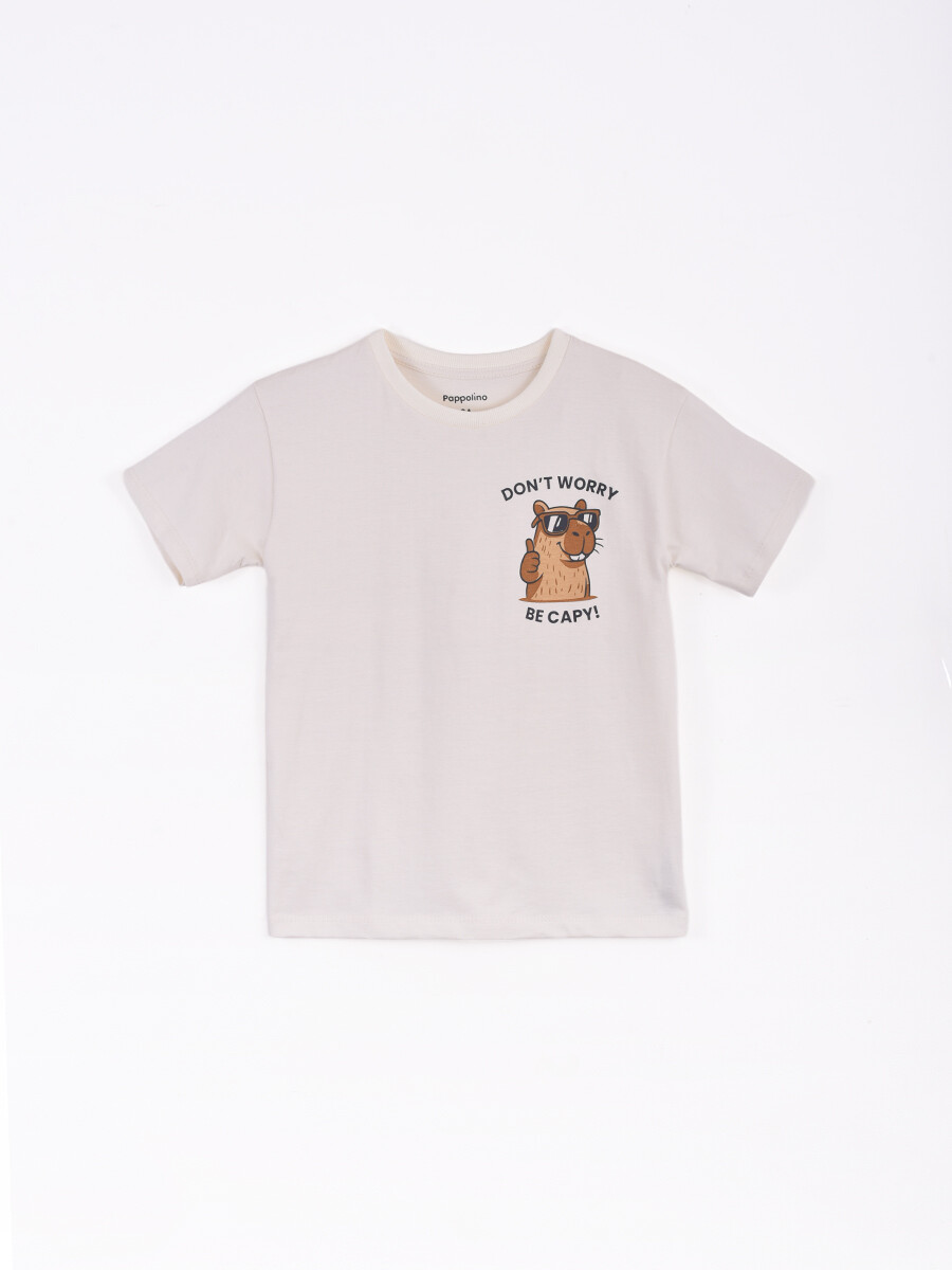 REMERA NIÑO CALMARA - OFF WHITE 