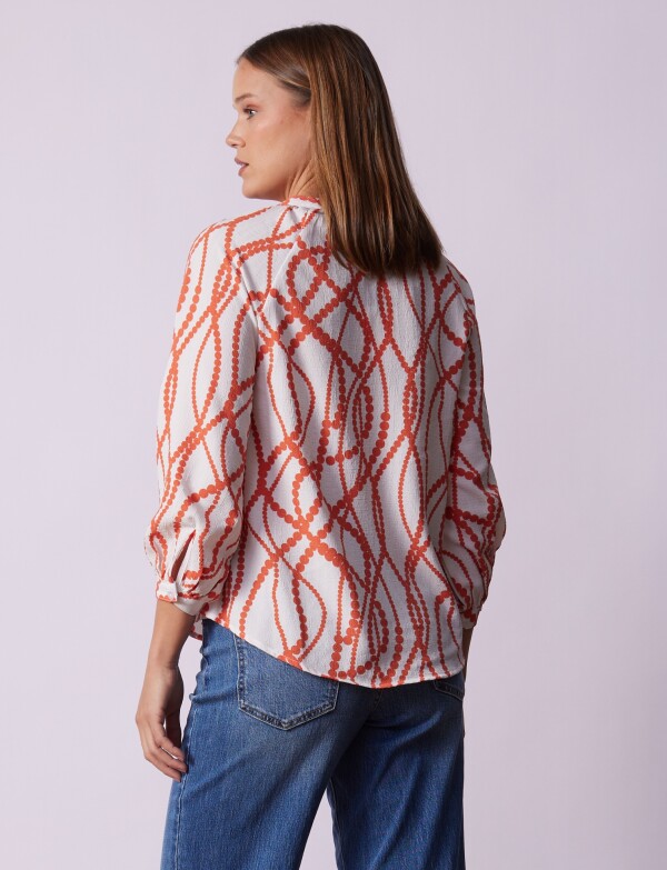 Blusa Cordel Printed MULTI/ANARANJADO