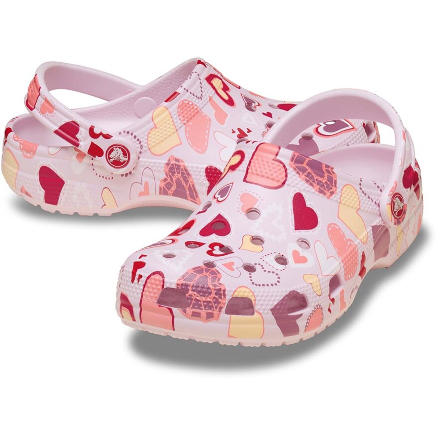 Classic VDay Clog K Pink Milk/hearts