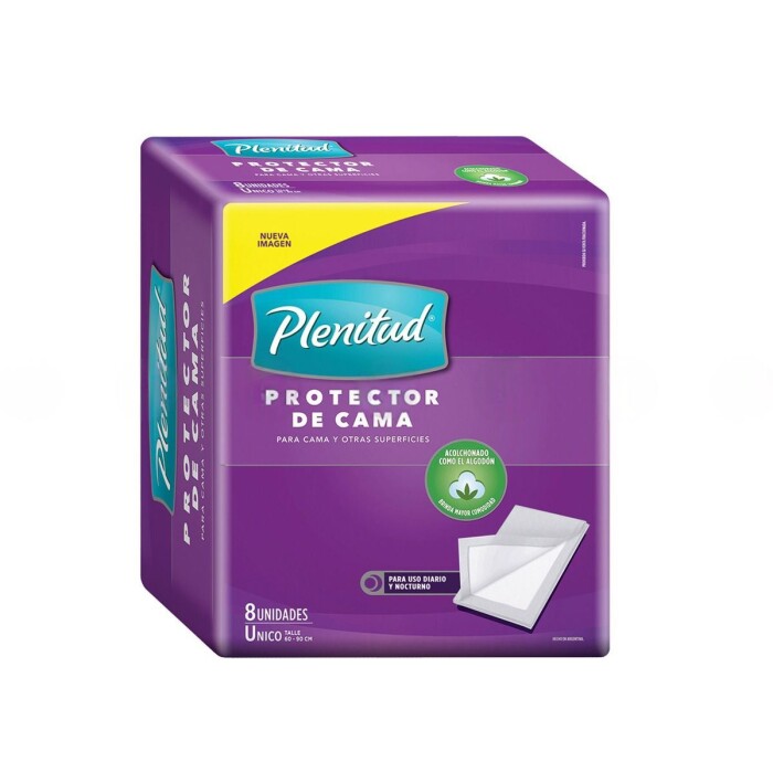 PLENITUD PROTECTOR DE CAMA PAQ. X 8 UNID única
