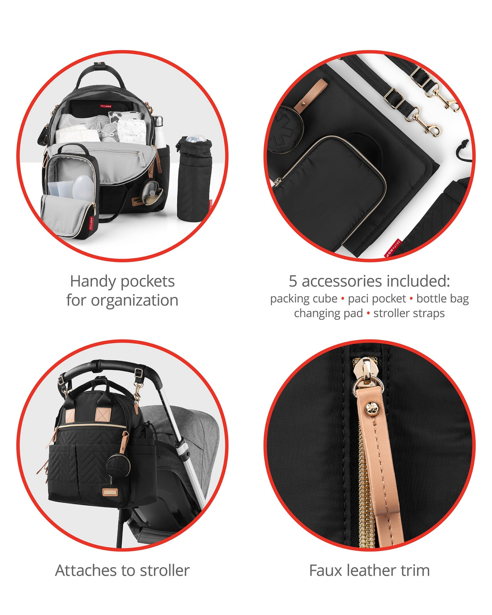 Mochila maternal Suite, negra Mochila maternal Suite, negra