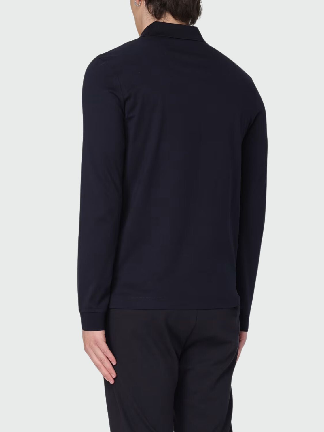 BOSS - Remera polo manga larga slim fit de algodón elastizado, PLEINS 0