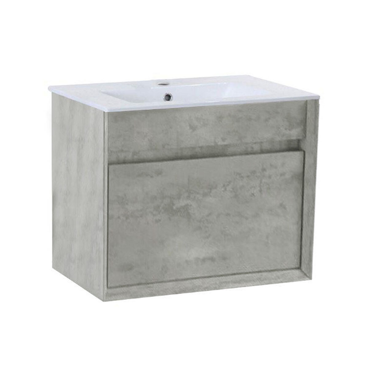 Mueble Gris Mate En Mdf C/ Cajon Y Bacha 61X46X43.5Cm 