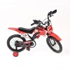 Bicicleta estilo moto con roncador rodado 16" Rojo