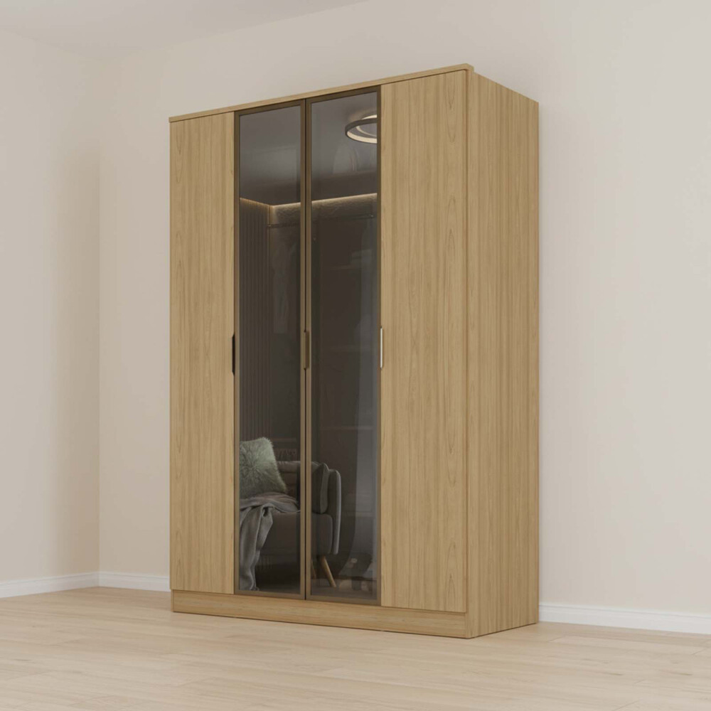 PLACARD 4 PUERTAS MDF MARRON RAVI