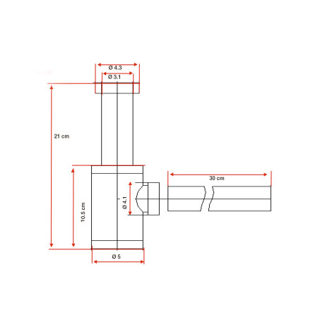 CODO SIFON RECTANGULAR ZINC CROMADO BAÑO 21X30 000
