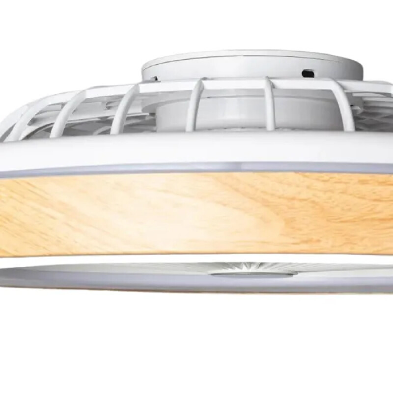 VENTILADOR DE TECHO DETROIT 20W Luminaria LED y Ventilador de Techo con Control Remoto CCT Detroit Wood
