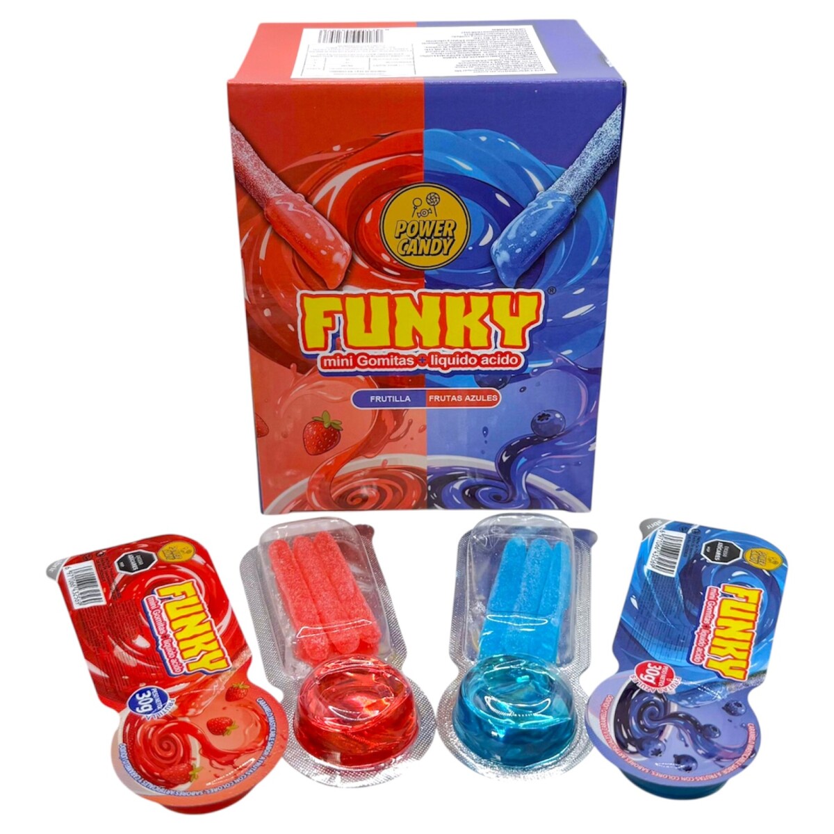 GOMITAS FUNKY MINI LIQUIDO ACIDAS DISPLAY X 24 UNID 720GRS 