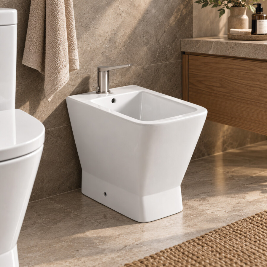 Bidet 1 Agujero Lillet con Transferencia Blanco Bidet 1 Agujero Lillet con Transferencia Blanco