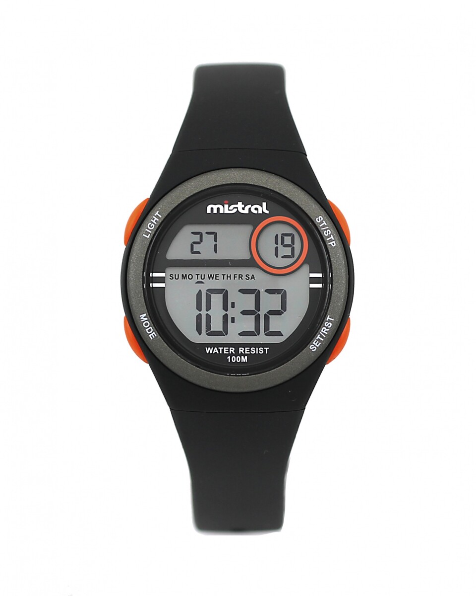 Reloj Mistral Deportivo Silicona Negro 