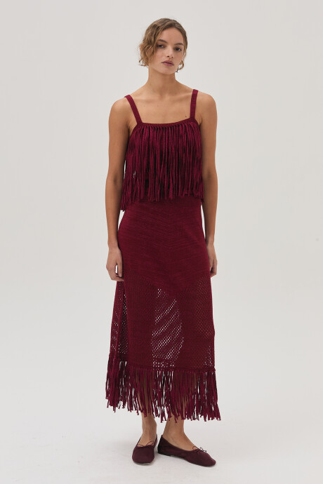 Falda Cairo Bordo