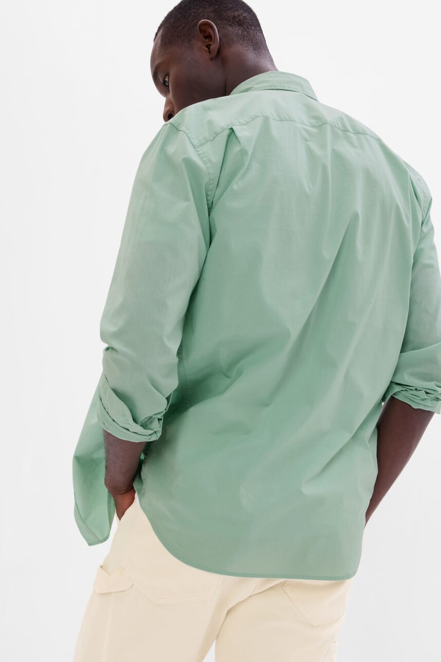Camisa Stretch Poplin Hombre Fantasy Aqua 074