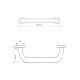 AGARRADERA RECTA METALICA PARA BAÑO LINEA ROMA COLOR NEGRO NEGRO