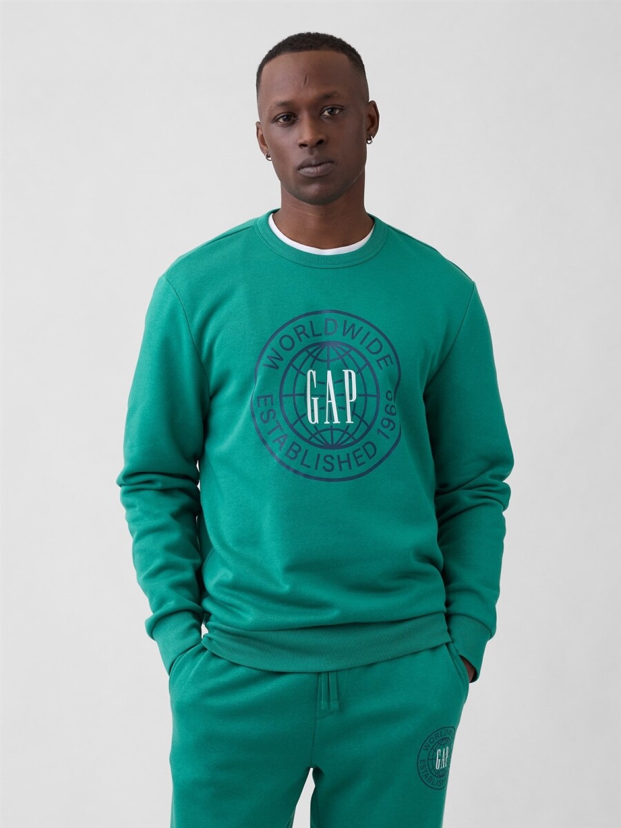 Buzo Deportivo Logo Gap Hombre - Green Shade 183 