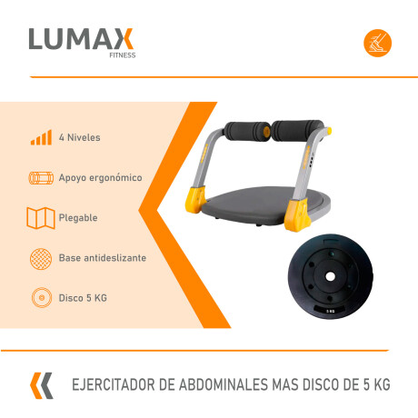 Ejercitador De Abdominales Lumax + Discos 5 kg
