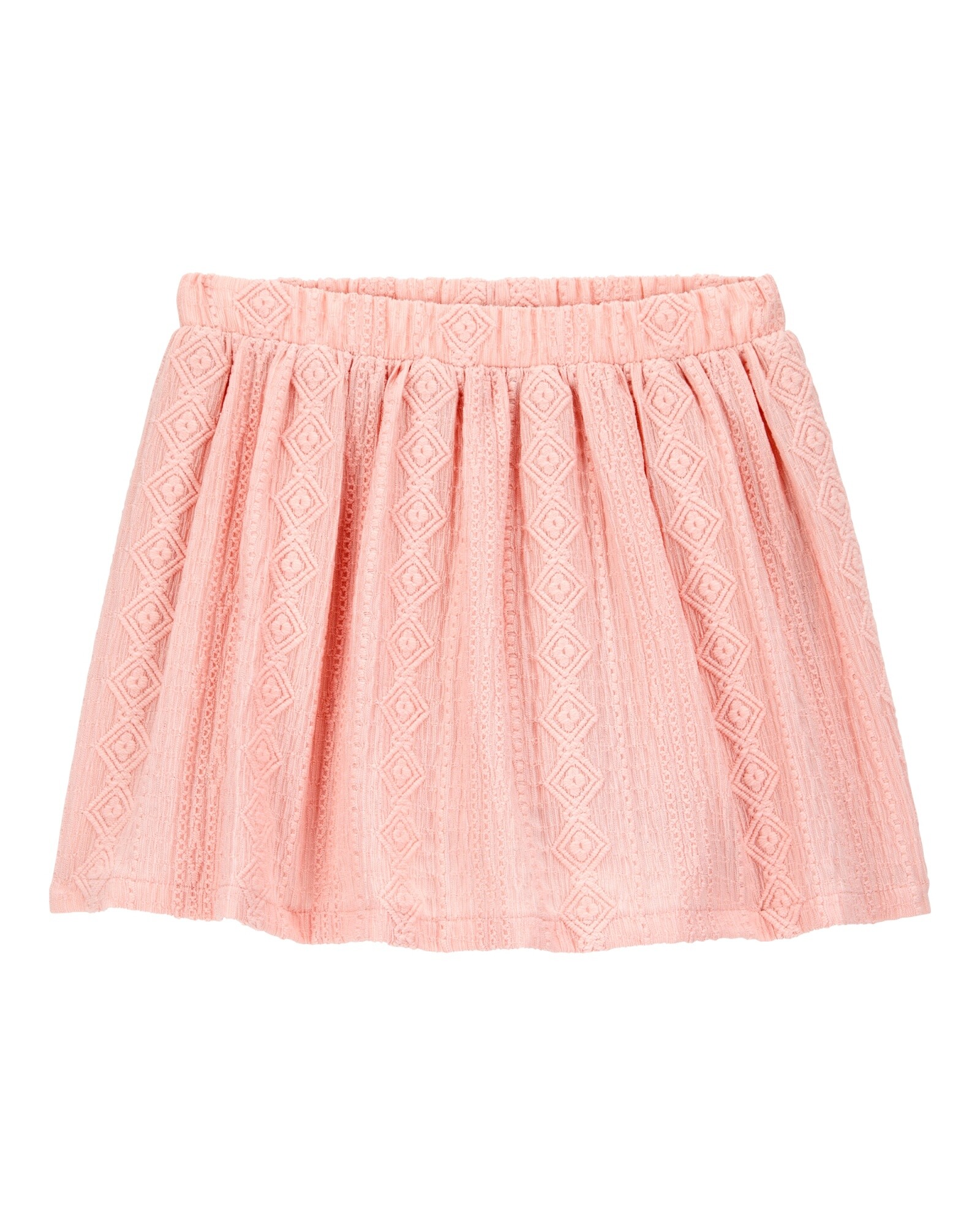 Pollera short a crochet, rosada Sin color