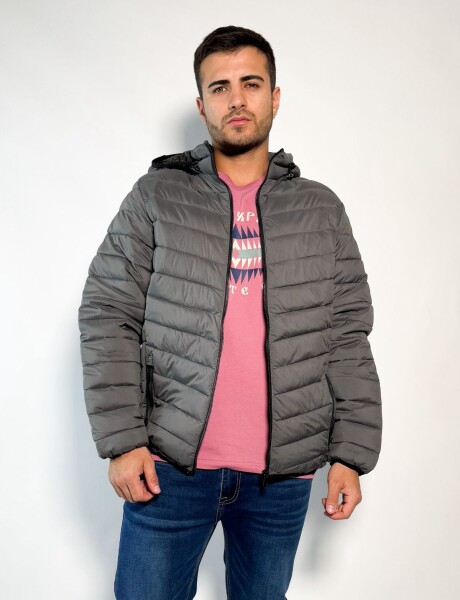 Campera de nylon con capucha desmontable Matata Topo