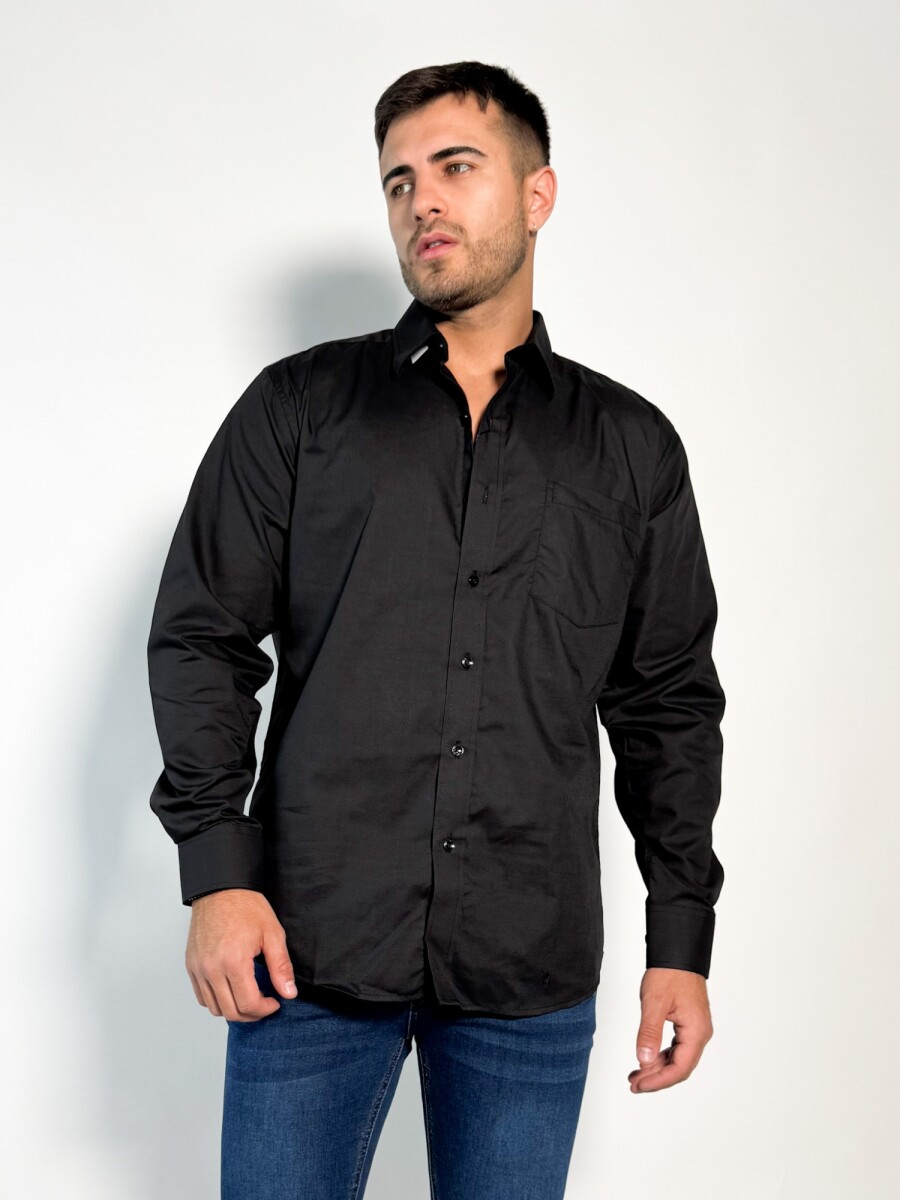 Camisa lisa Georgos - Negro 