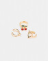 Bijou Cuff Frutas Set De Earcuff "cherry" - Dorado