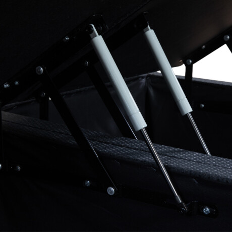 BOX BAÙL QUEEN SIZE BASE DE SOMMIER GUARDARROPA CAMA IMPORTADO GRIS