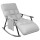 Sillón Reposera Mecedora Respaldo Ajustable Bolsillo Gris