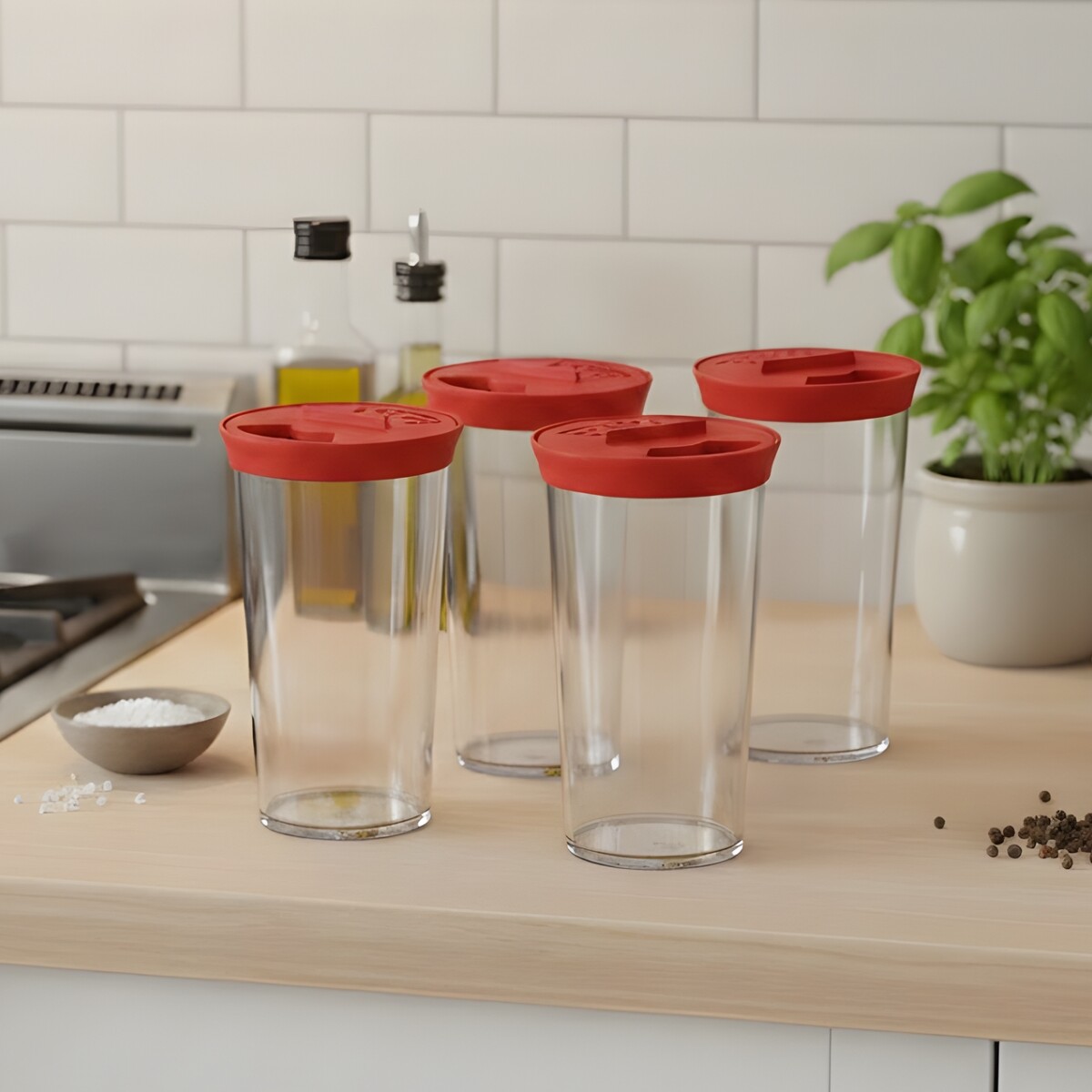 Set x4 Especiero 500ml - ROJO 