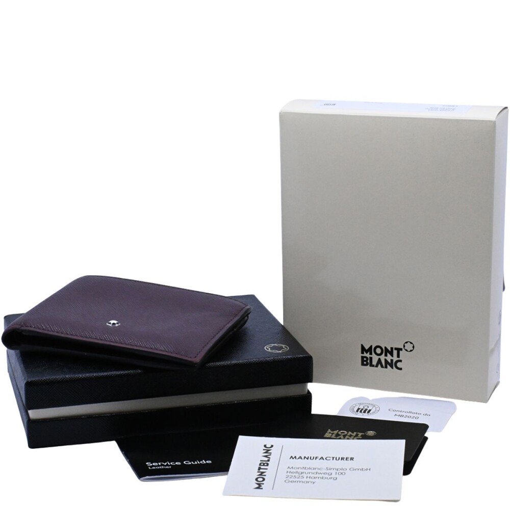 Montblanc billetera Sartorial 130825 usada color bordeaux con estuche Montblanc billetera Sartorial 130825 usada color bordeaux con estuche