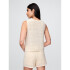 COTTON CROCHET HOOK VEST IVORY FROST