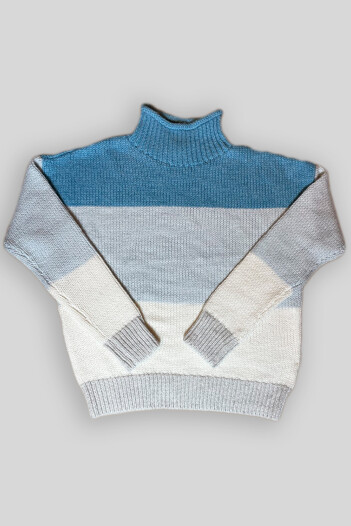 Buzo 3 Colores Mujer Blue Stripe
