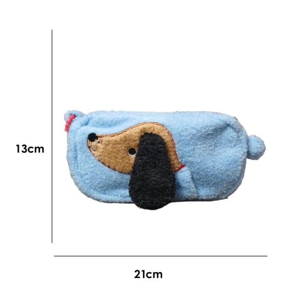 Cartuchera plush celeste