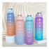 Botella De Agua Deportiva 900ML Motivacional Hidratacion Fit Variante Color Celeste