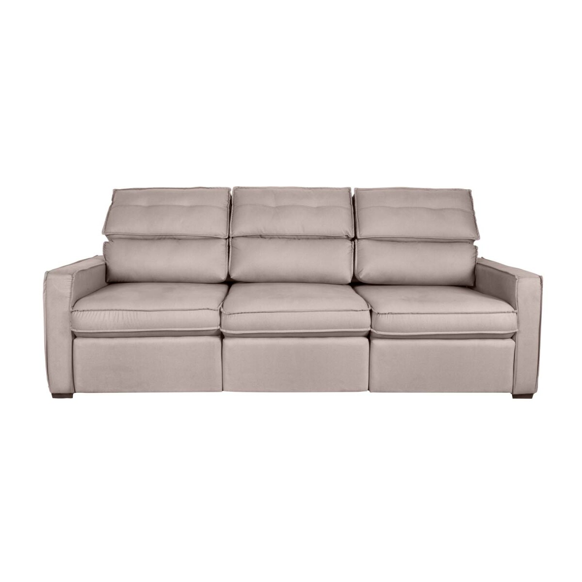 SOFA RETRACTIL - 3 CUERPOS TELA MARRON AMBAR CHOC. 