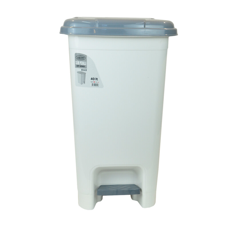 Tarro de residuos 40L con pedal BLANCO
