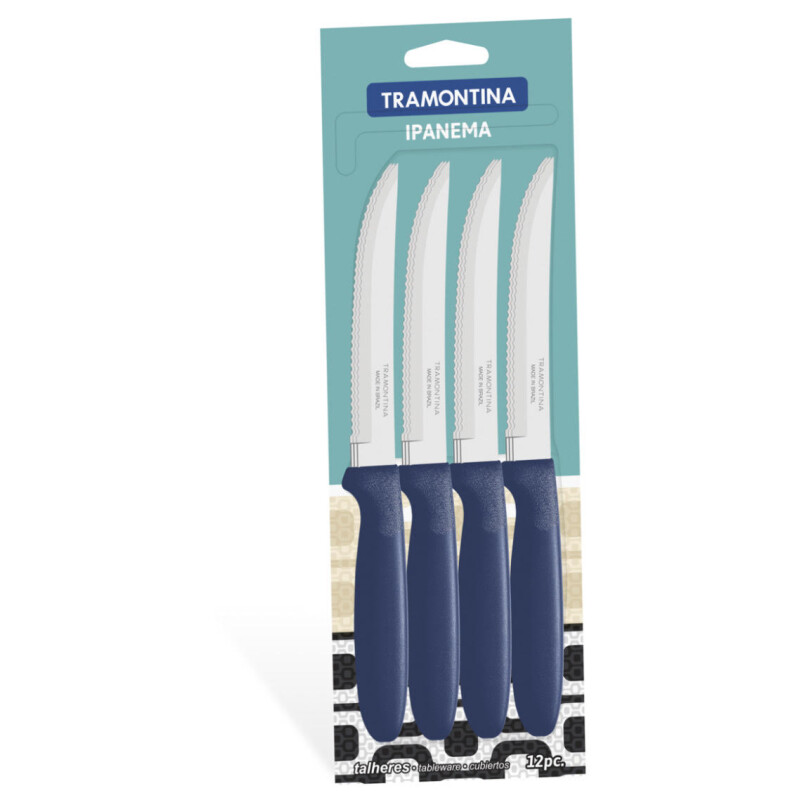 CUCHILLO ASADO IPANEMA AZUL X12 - 23360/915 CUCHILLO ASADO IPANEMA AZUL X12 - 23360/915