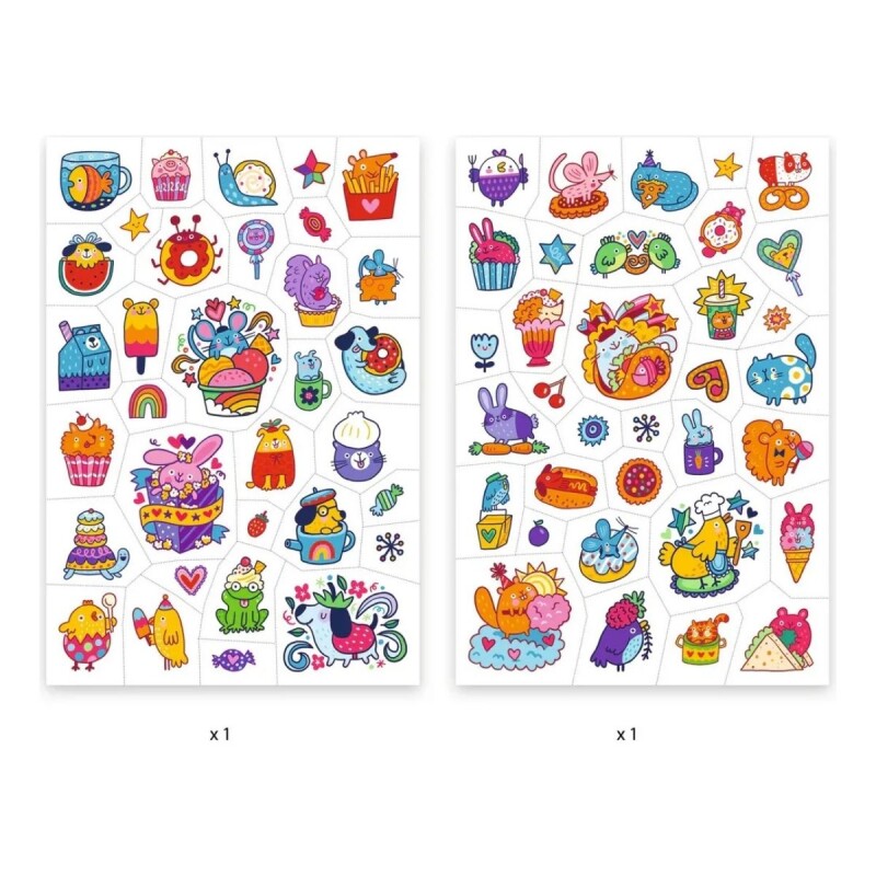 TATTOOS Set X50 Tatuajes Removibles Para Niños +3 Djeco - Sweet Mimi