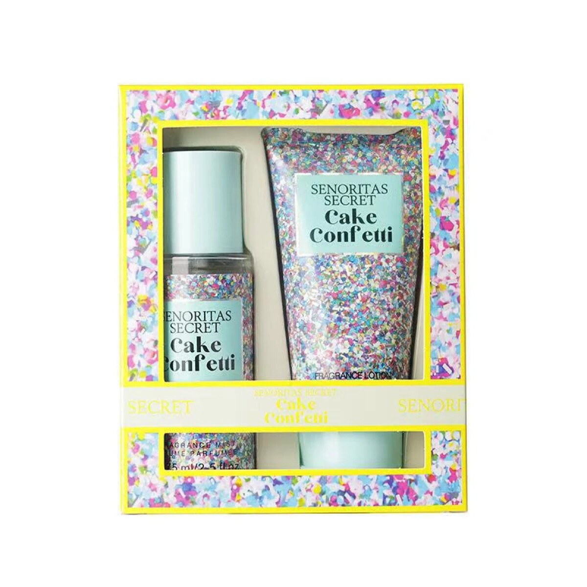 Set Body Splash 75ml + Crema corporal 75ml - Cake Confetti 