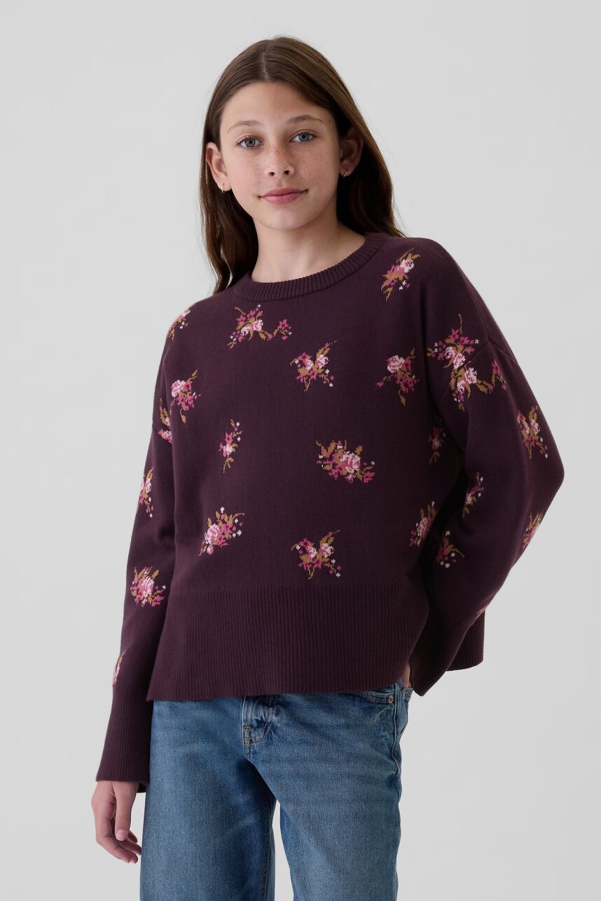 Buzo Niña Purple Floral