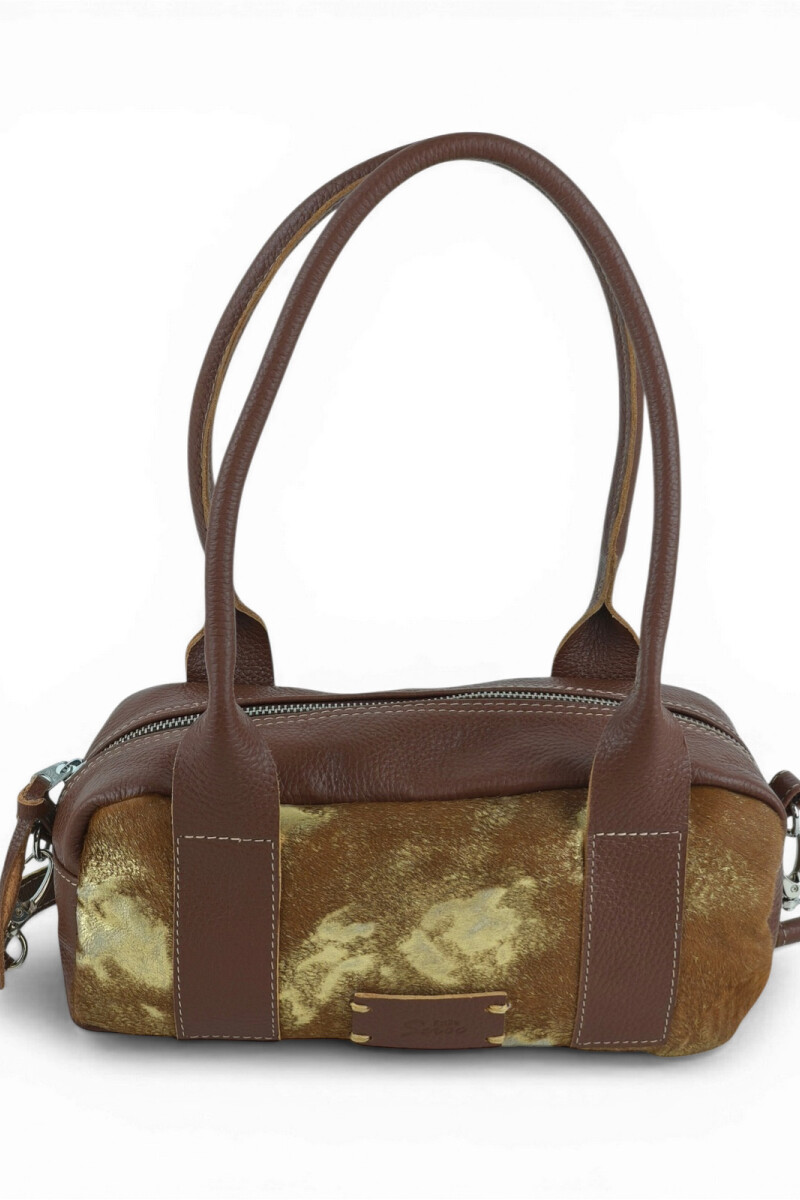 Cartera Baguette en cuero Marrón