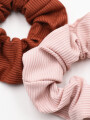 SCRUNCHIES RIBB TERRACOTA