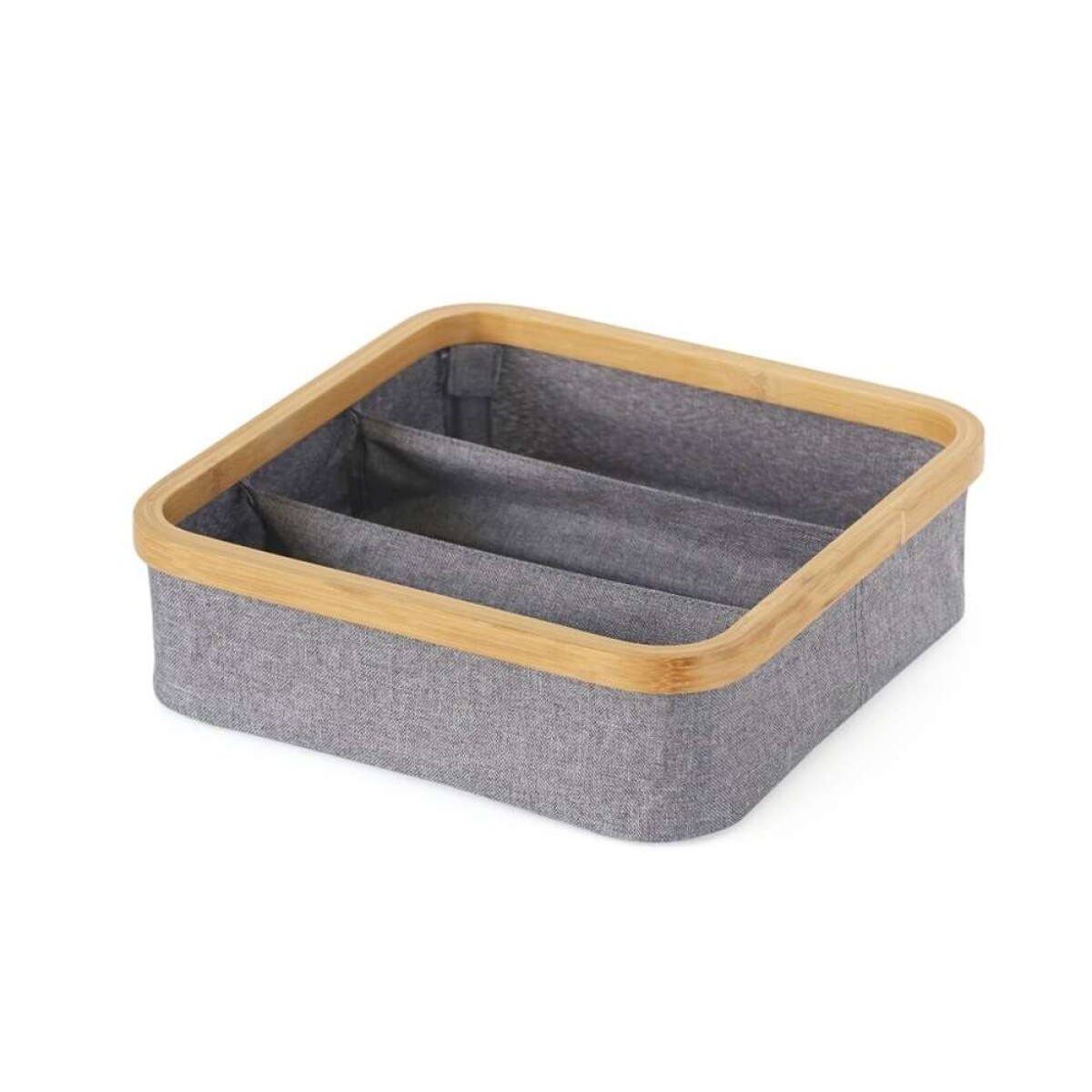 Organizador Plegable 3 Comp 30X30X9Cm Ex Tela - Gris 