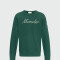 Moncler - Sudadera de Algodón con Logotipo Bordado Verde